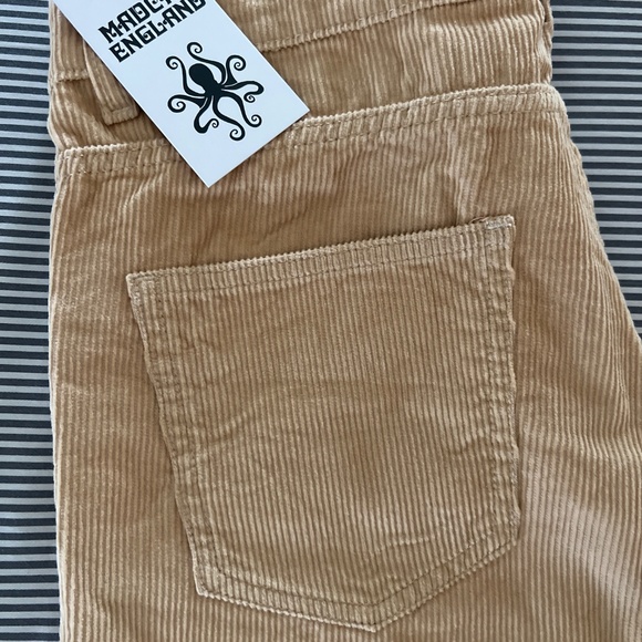 1970s style flare latte courderoy pants - Picture 5 of 6